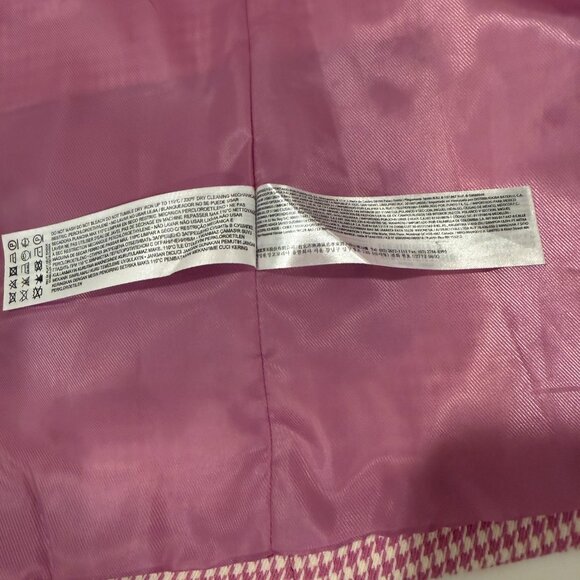 Pink Houndstooth Ming Brand Double Breasted Blazer - Picture 7 of 9